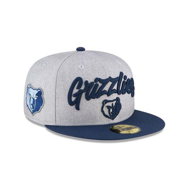 NBA Memphis Grizzlies Draft 59Fifty Fitted (PRR7937) - Grey New Era Caps